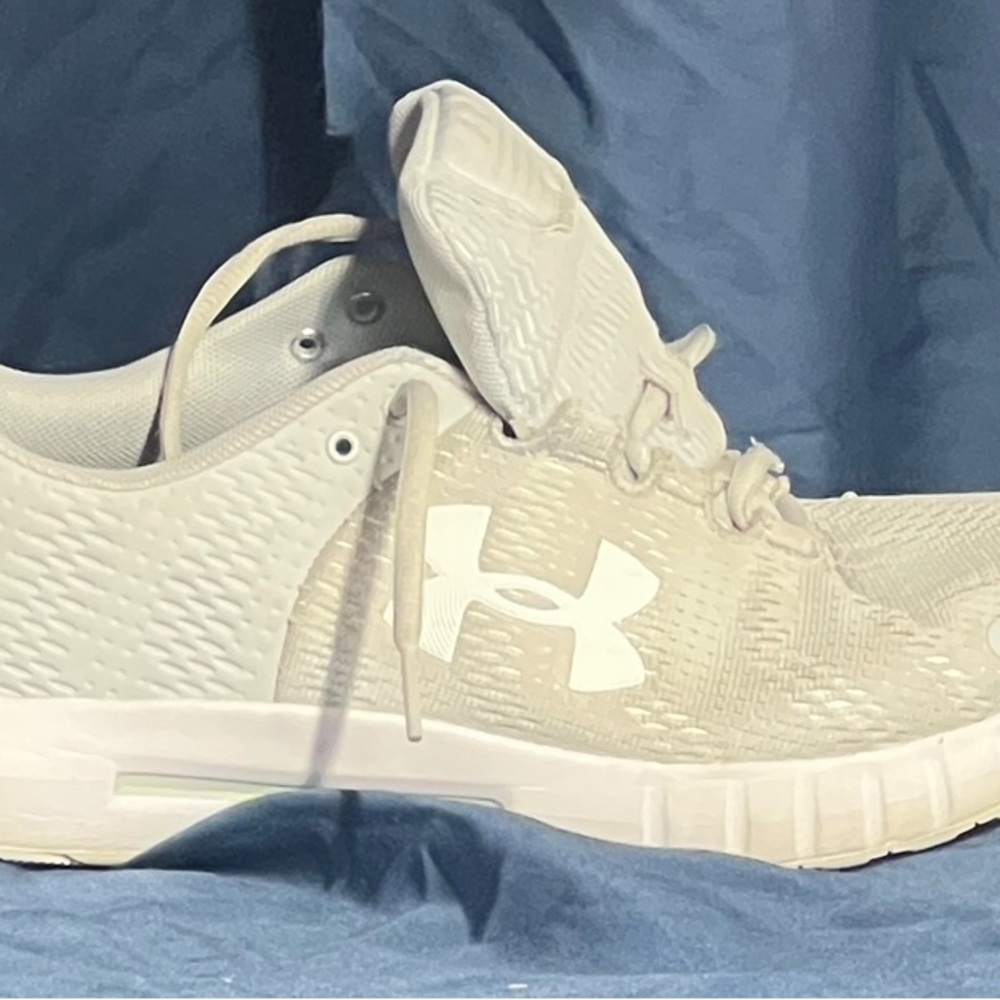 Under Armour Women’s Grey and Cream Athletic Running Sneakers
